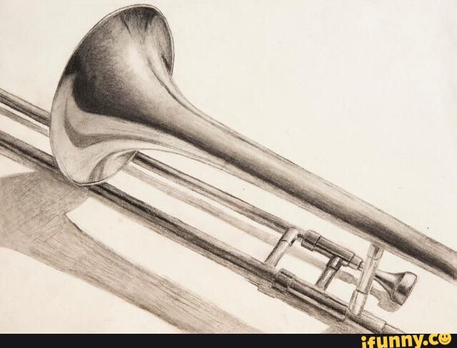 640x488 Trombone Sketch Music Instruments Trombone - Trombone Sketch