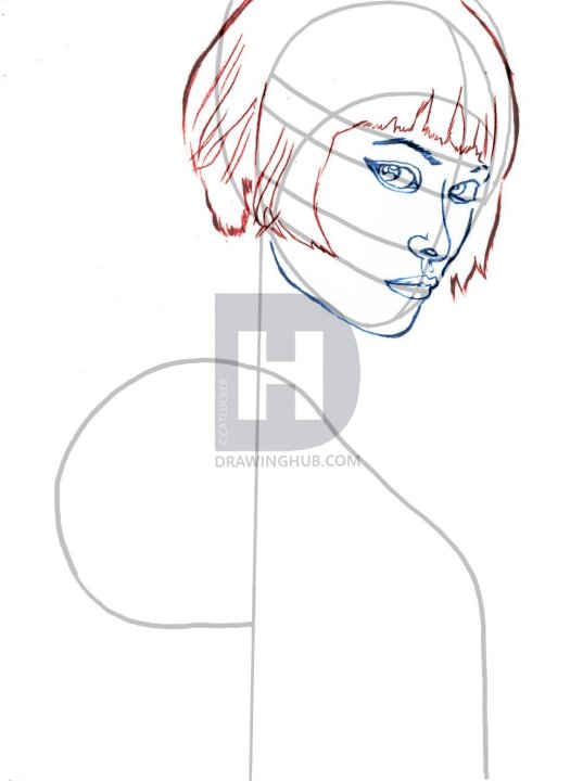 537x720 How To Draw Olivia Wilde, Tron, Step By Step, Drawing Guide, By - Tron Sketch