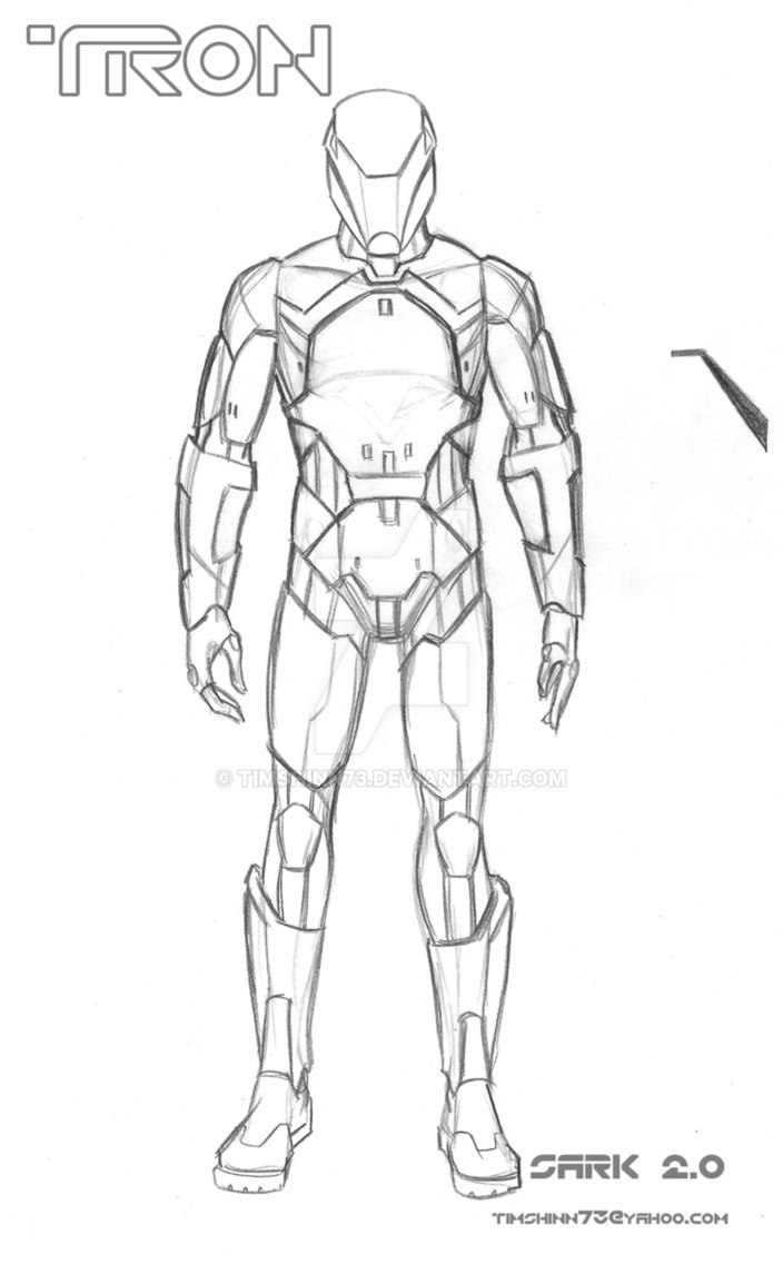 704x1136 Tron Sark 2.0 Sketch By Timshinn73 - Tron Sketch