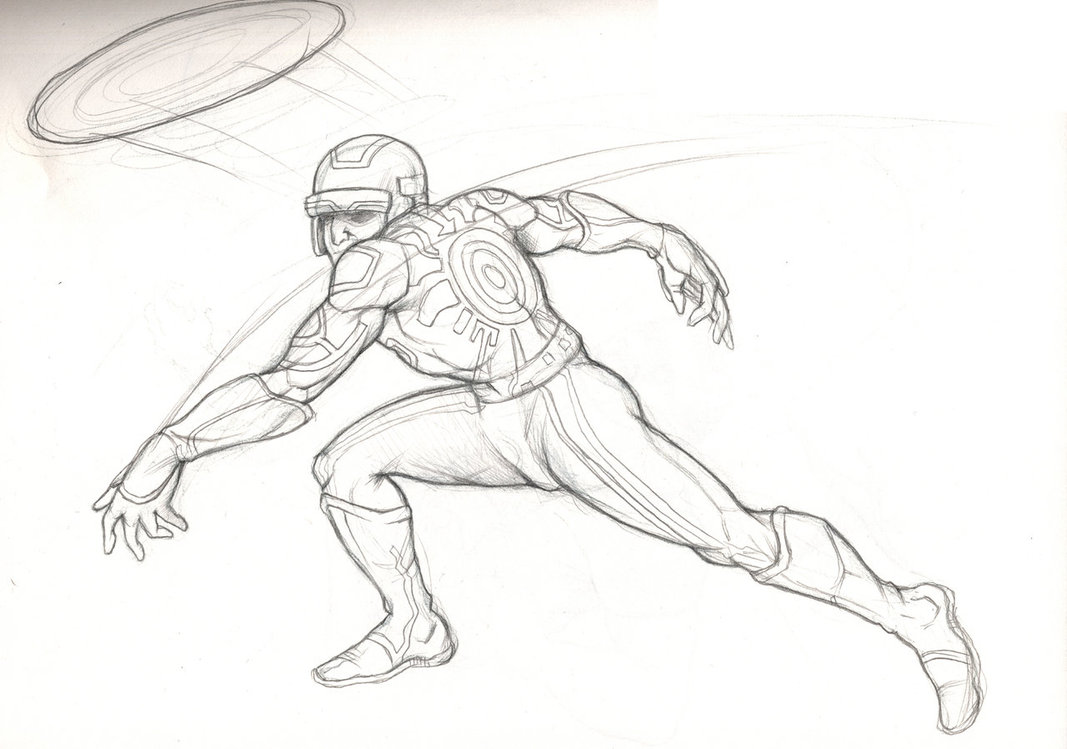1067x749 Tron Sketch By Deimos Remus - Tron Sketch
