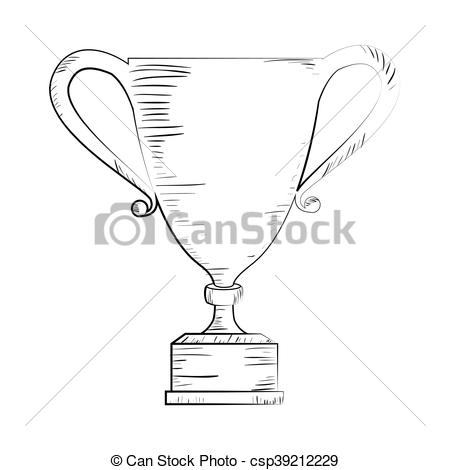 450x470 Cup Trophy Award Sketch Icon Vector Graphic. Trophy Cup Sketch - Trophy Sketch