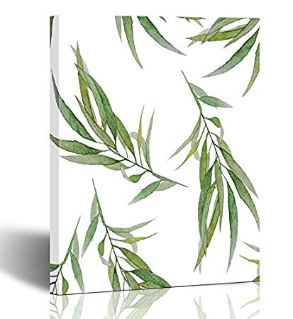 413x450 Emvency Painting Wall Art Canvas Print Square 16x20 - Tropical Leaves Sketch