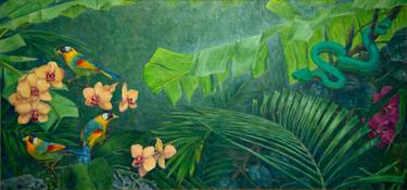 375x175 Tropical Sketch Painting By Dmitrii Chekhlenkov Saatchi Art - Tropical Sketch