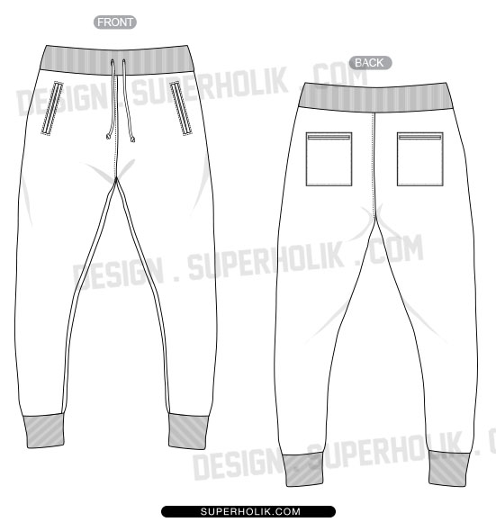551x580 Fashion Design Templates, Vector Illustrations And Clip Artsjogger - Trouser Sketch