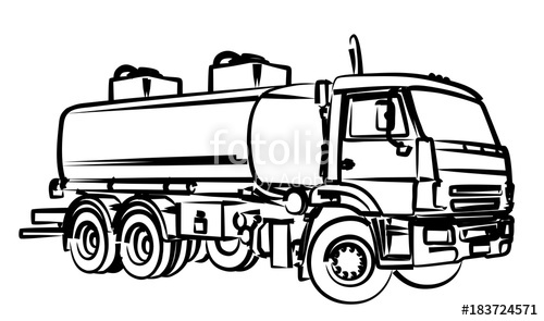 500x295 Fuel Truck Sketch. Stock Image And Royalty Free Vector Files On - Truck Sketch