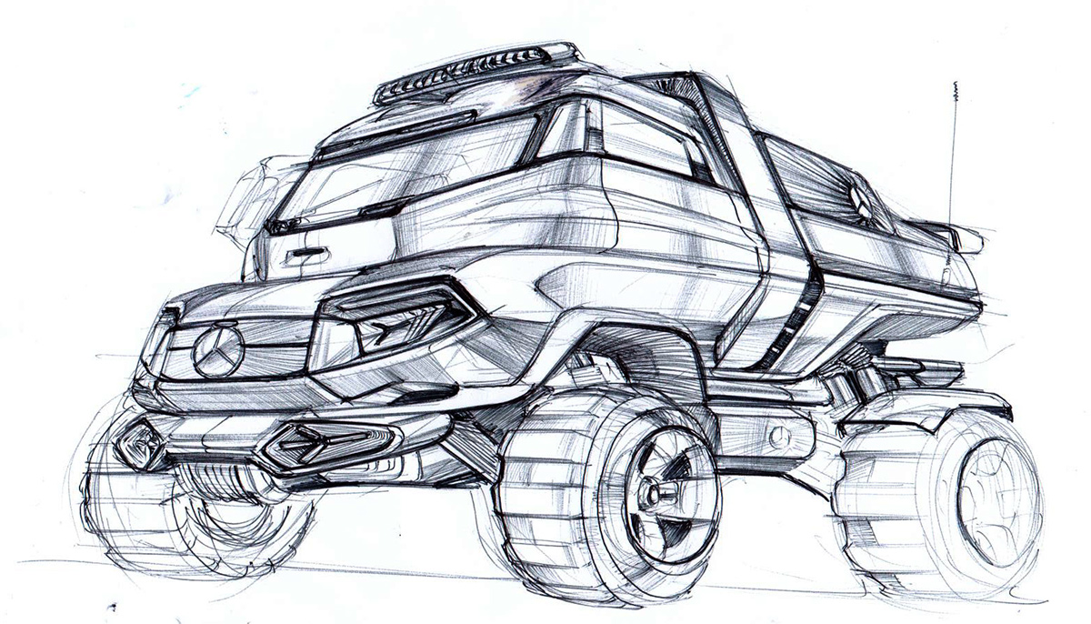 1200x686 Truck Sketches On Behance - Truck Sketch
