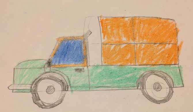 670x387 2 Easy Ways To Draw A Truck (With Pictures) - Truck Sketch Drawing