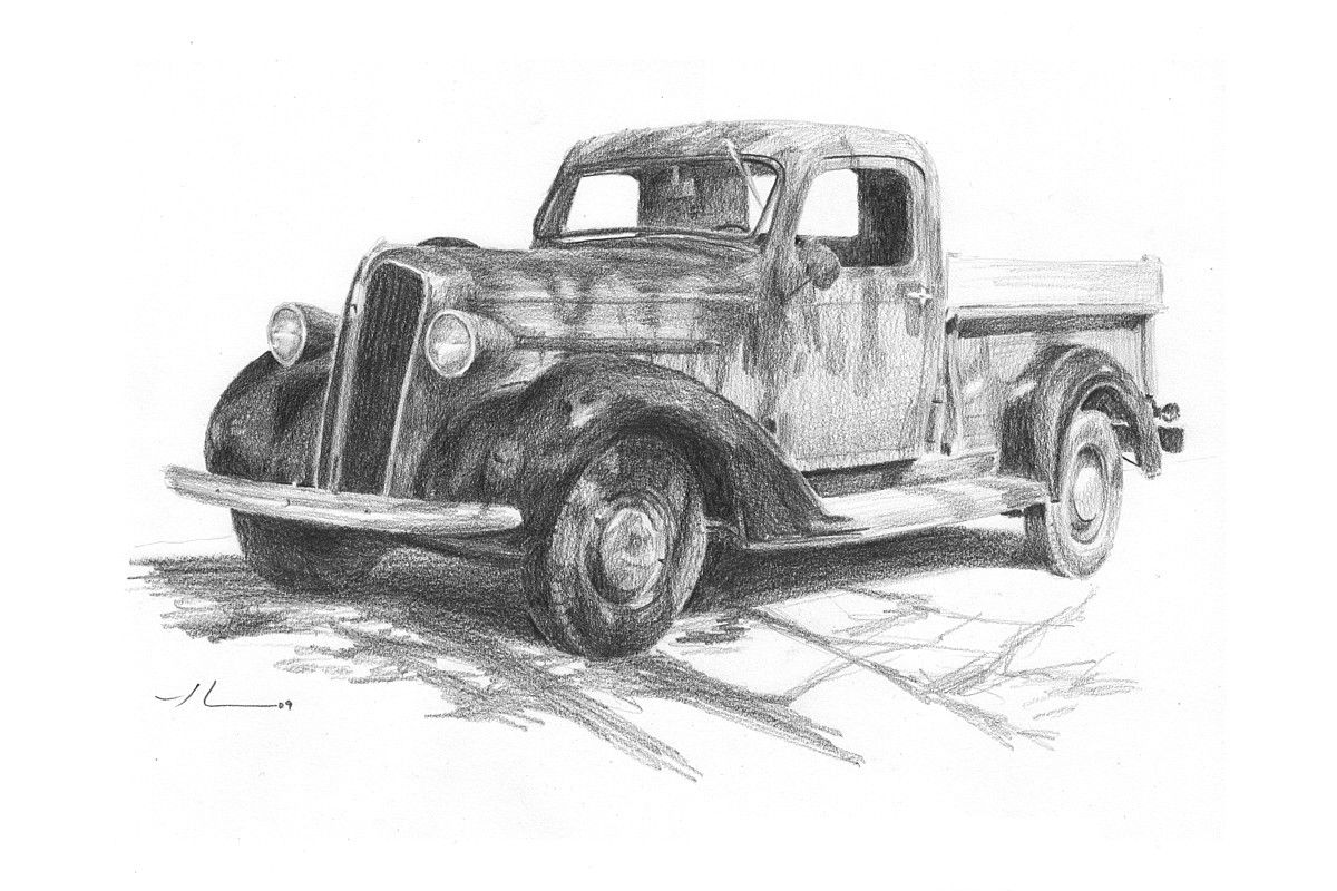 1200x800 Photos Truck Pencil Sketches, - Truck Sketch Drawing