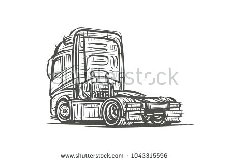 450x320 Truck Sketch Vector Of A Without Trailer Easy Screenshoot - Truck Sketch Images