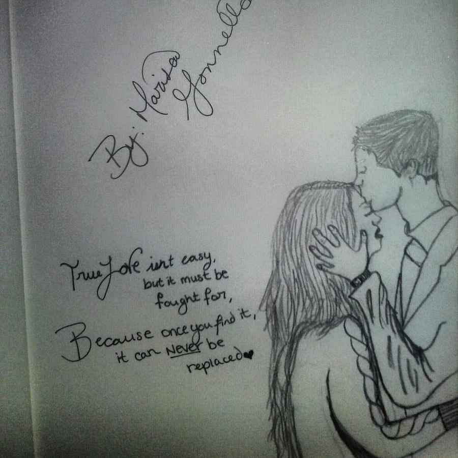 900x900 True Love Drawing By Marisa Gonnella - True Love Sketch