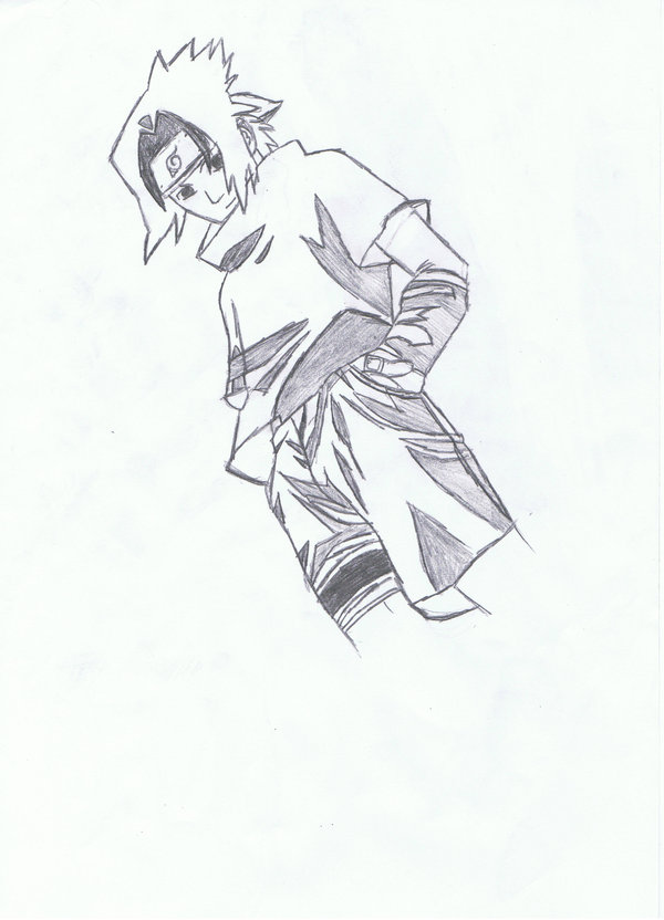 600x832 Sasuke Sketch By Trumpet Player 101 - Trumpet Drawing Sketch