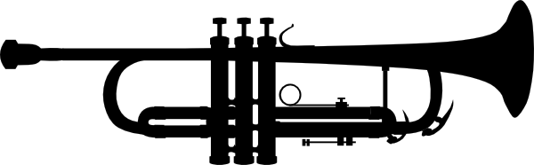 600x186 Trumpet Big Clip Art - Trumpet Sketch