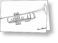 226x170 Trumpet Sketch Digital Art By Louis Ferreira - Trumpet Sketch