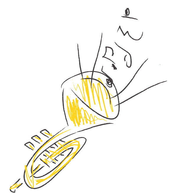 596x652 Trumpet Sketch By Dreamweaver38 - Trumpet Sketch