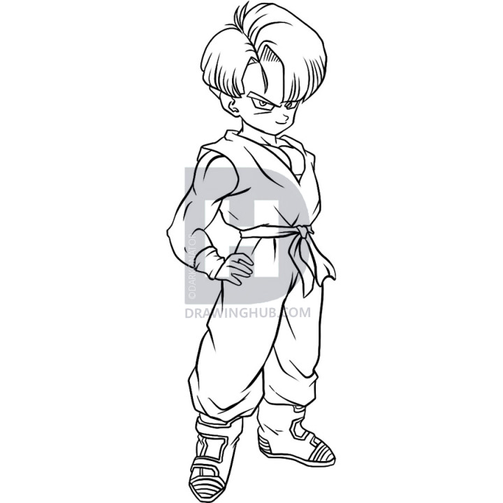 720x720 How To Draw Kid Trunks, Step By Step, Drawing Guide, By Darkonator - Trunks Sketch