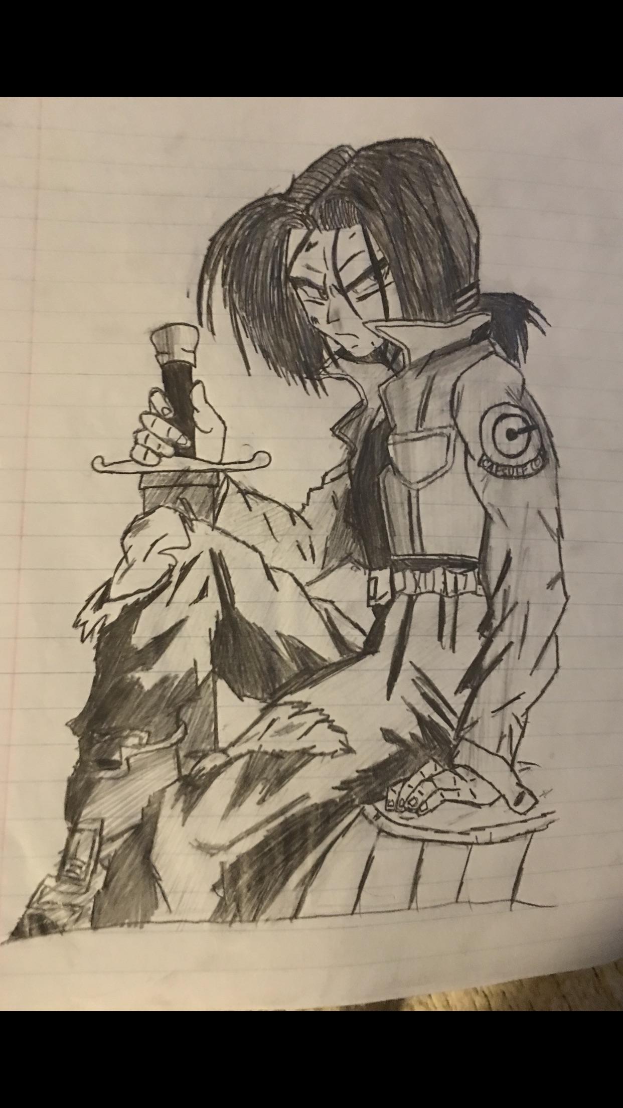 1242x2208 Oc] Trunks Sketch I Did Dbz - Trunks Sketch