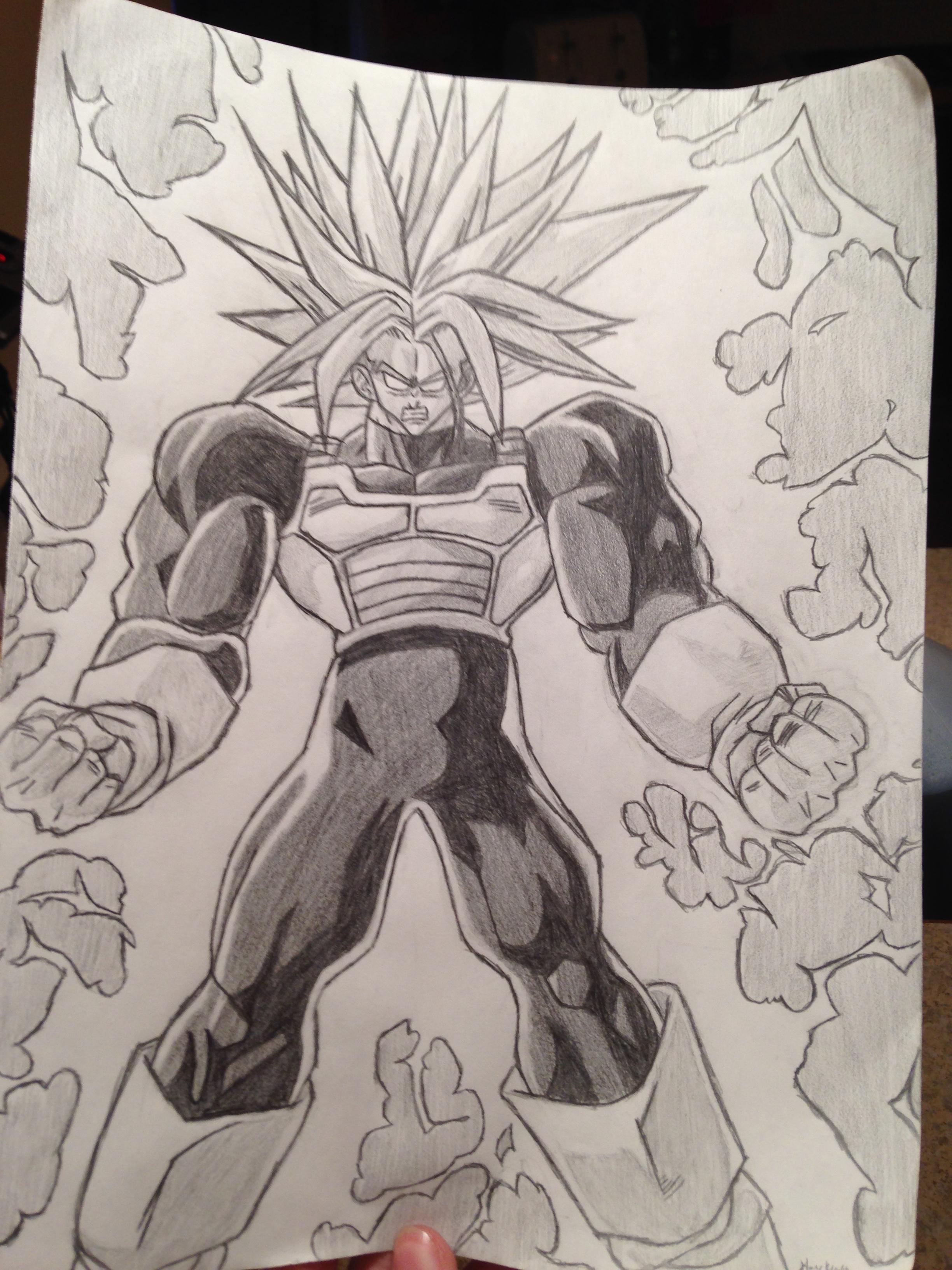 2448x3264 Ultra Super Saiyan Trunks Sketch - Trunks Sketch
