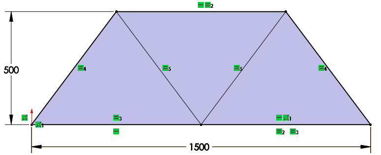 774x315 How To Analyze Truss Problems In Solidworks Simulation - Truss Bridge Sketch
