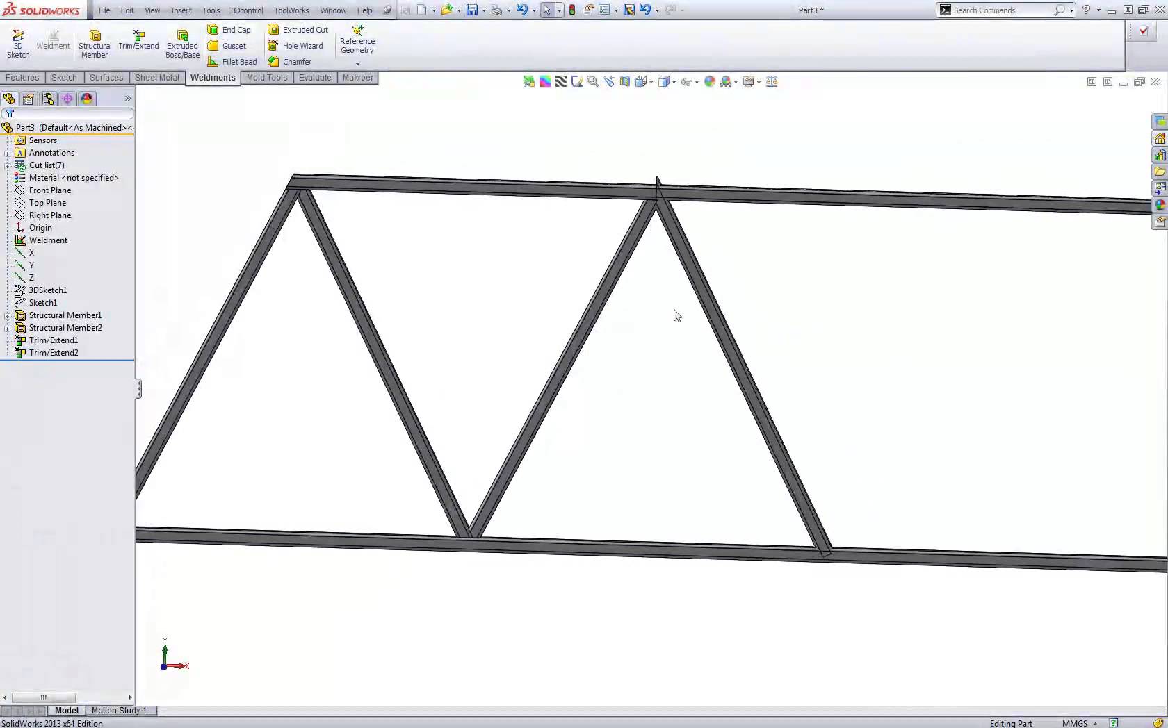 1680x1048 Solidworks Tutorial Truss Bridge With Weldments Tools - Truss Bridge Sketch