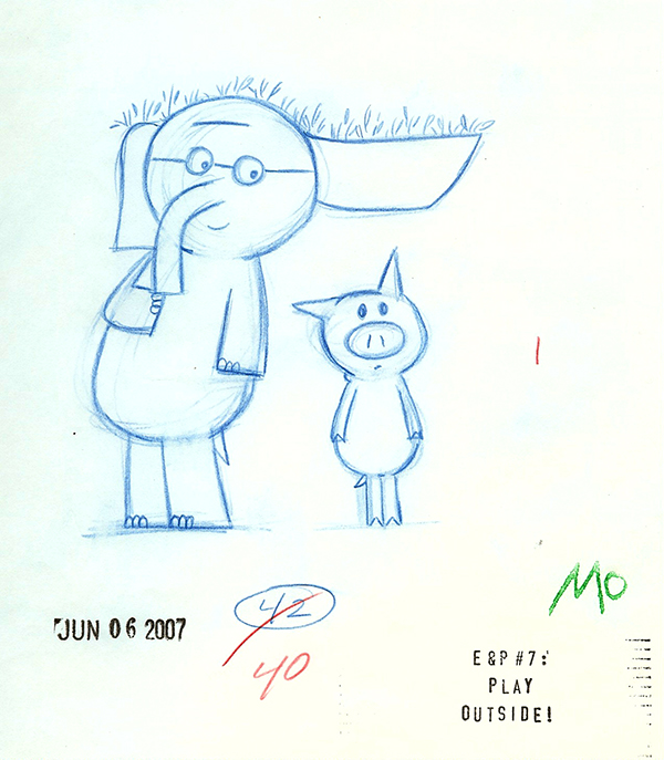 600x687 We Can Try Sketch Elephant Amp Piggie R. Michelson Galleries - Try Sketch