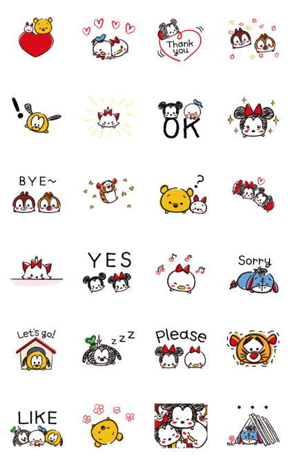 420x673 Line Official Stickers - Tsum Tsum Sketch