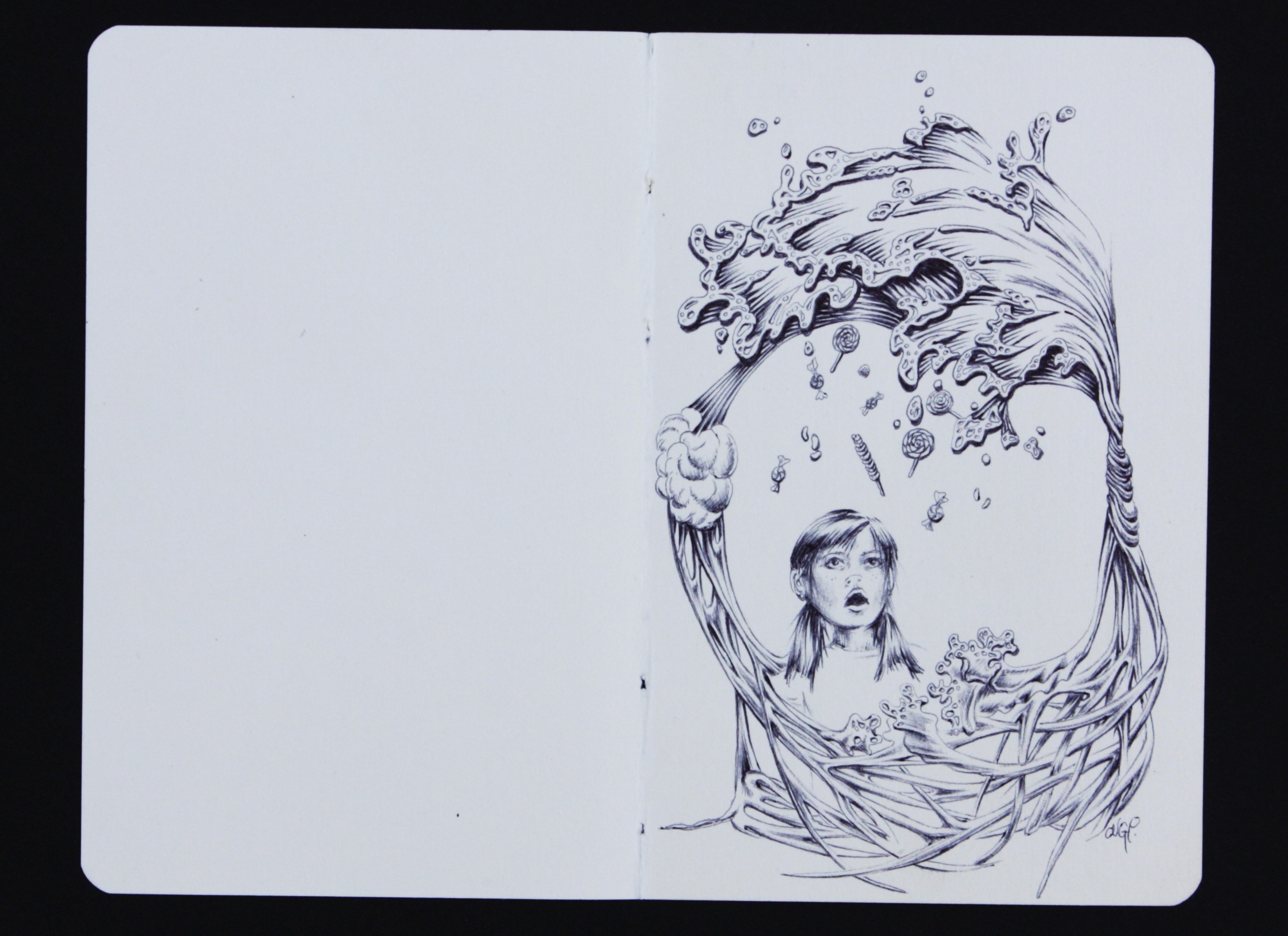 2657x1931 Tsunami Dream I Draw Like A Girl The Art Of Nikki Poling - Tsunami Sketch