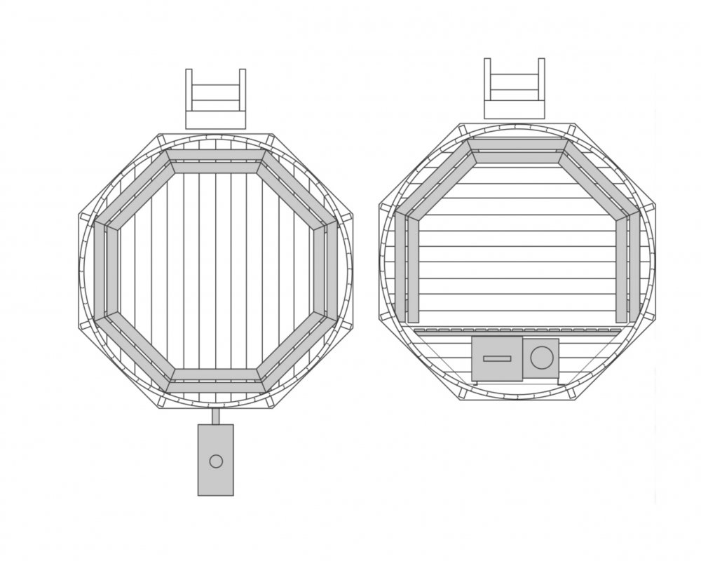 1000x800 1.5 Wooden Hot Tub Viking Industrier - Tub Sketch