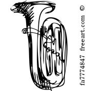 168x179 Free Tuba Art Prints And Wall Artwork Freeart - Tuba Sketch
