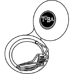 240x240 Linetuba Custom T Shirts Funny Musician - Tuba Sketch