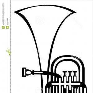 300x300 Photostock Vector Sketch Of A Tuba Musical Instrument Vector - Tuba Sketch