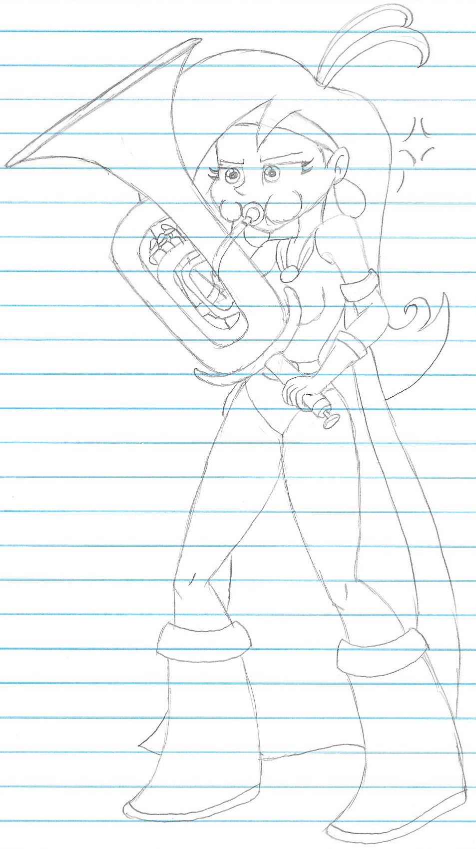 953x1699 Vambre Plays The Tuba Magisword - Tuba Sketch