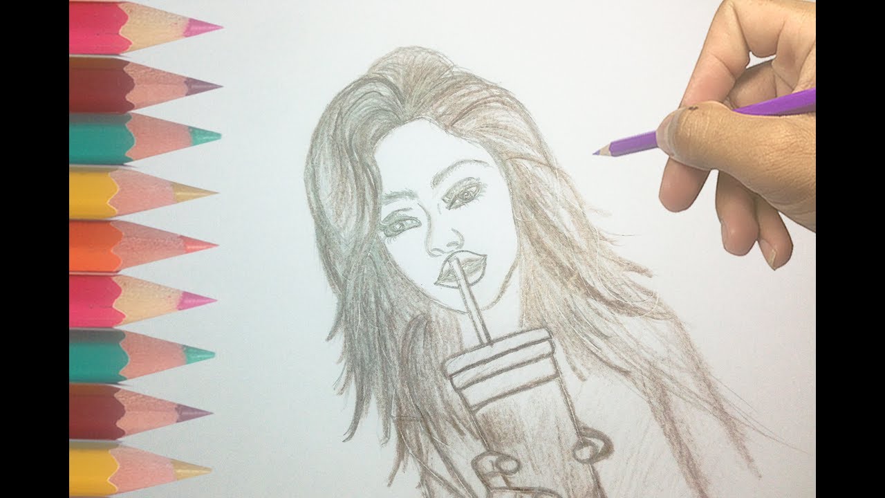 1280x720 How To Draw A Tumblr Girl Art Drawing Girl Hd 1080 - Tumblr Girl Sketch