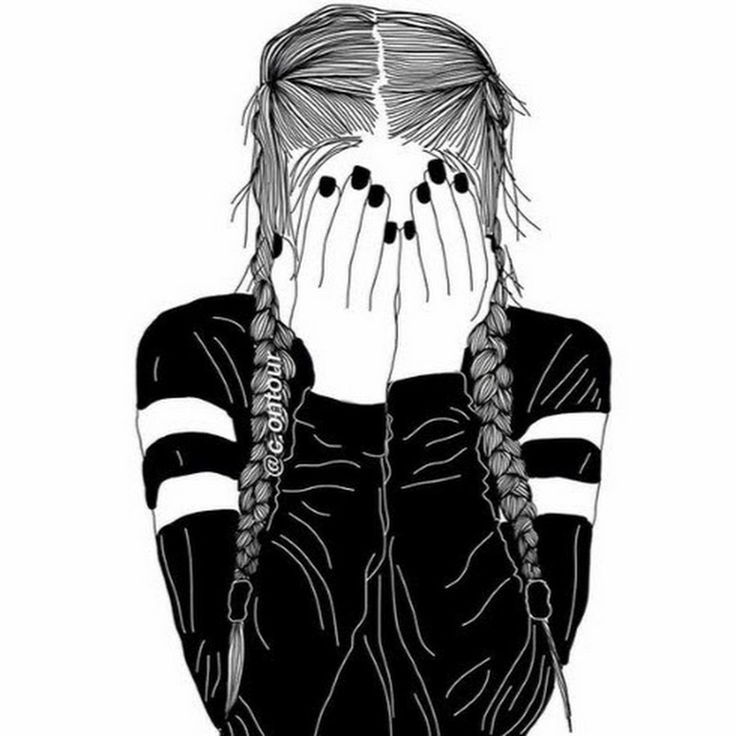 736x736 Tumblr Outlines - Tumblr Girl Sketch