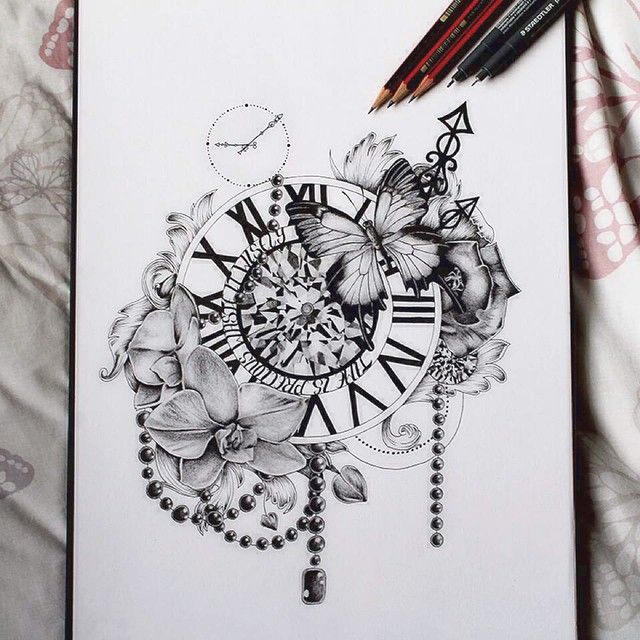 640x640 Drawn Clock Art Tumblr - Tumblr Sketch Art