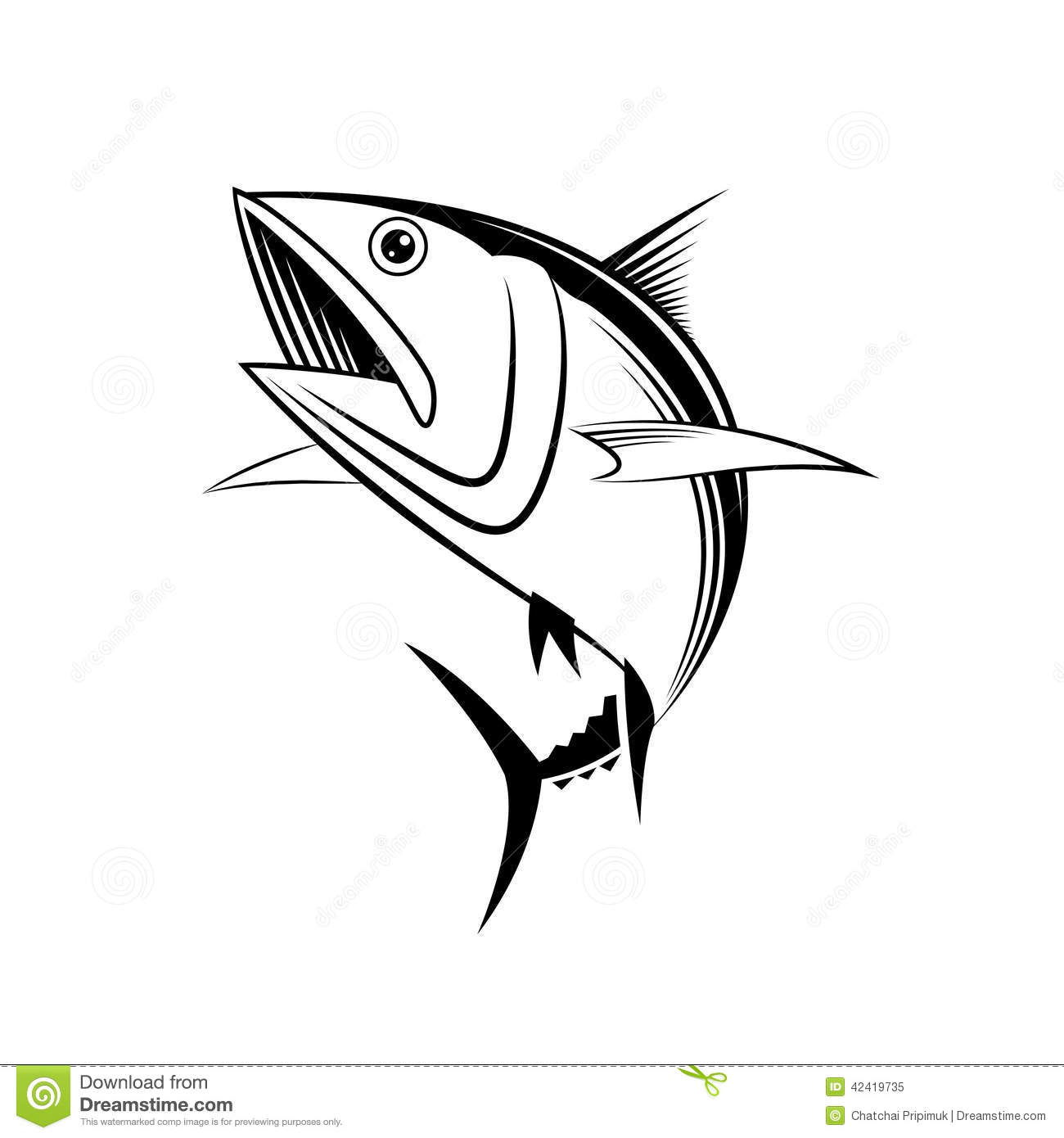 1300x1390 Clipart Fish Tuna - Tuna Fish Sketch