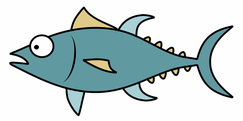 500x250 Tuna Clipart Fish Sketch - Tuna Sketch