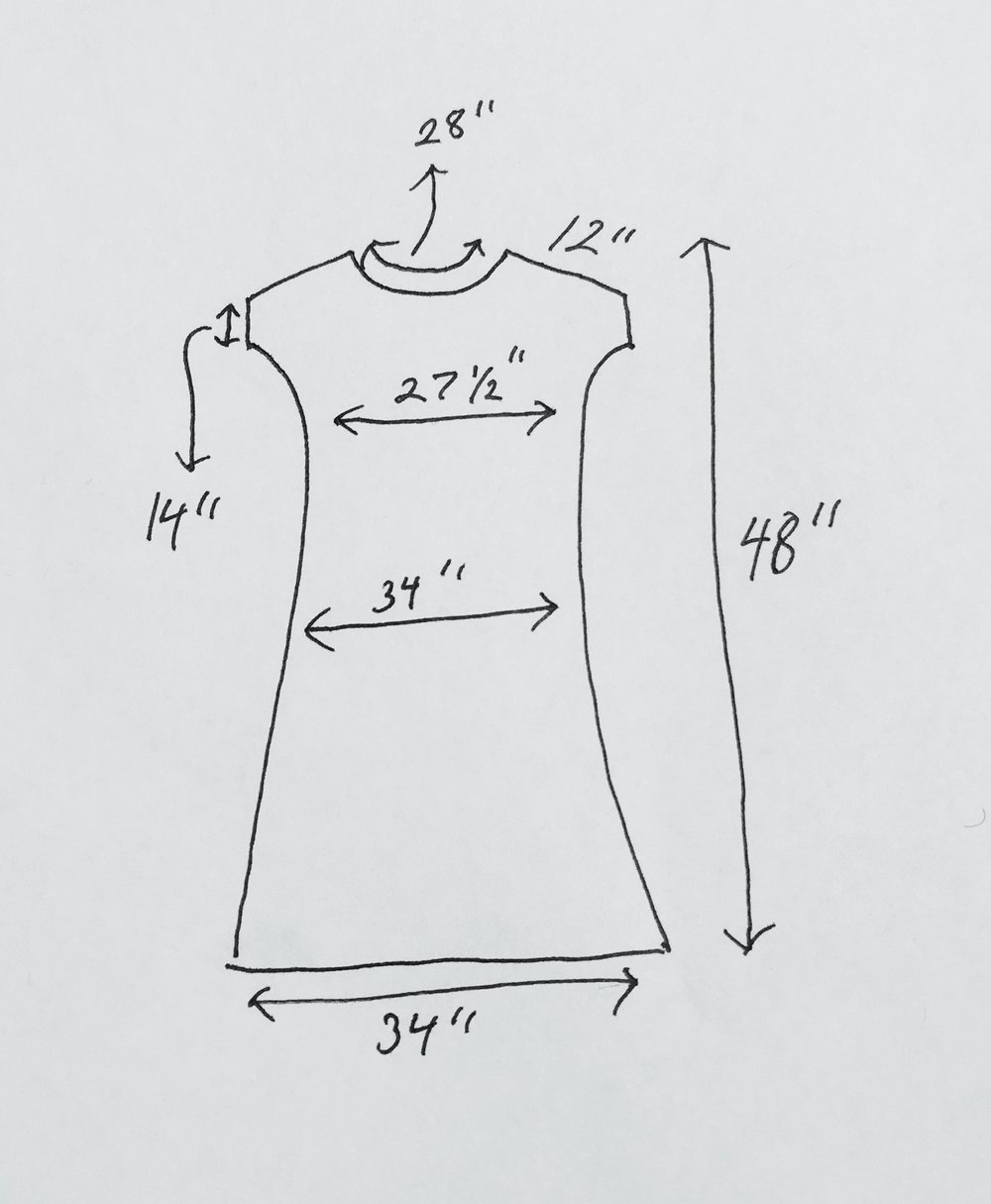 1000x1215 Kali Tunic Dress Michael Drummond - Tunic Sketch
