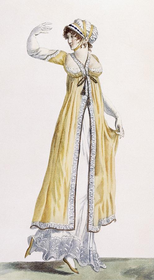 496x900 Ladies Russian Style Tunic Drawing By Pierre De La Mesangere - Tunic Sketch