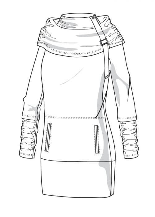 500x700 Merkaba Tunic In Hemp Amp Organic Cotton Nomads Hemp Wear - Tunic Sketch