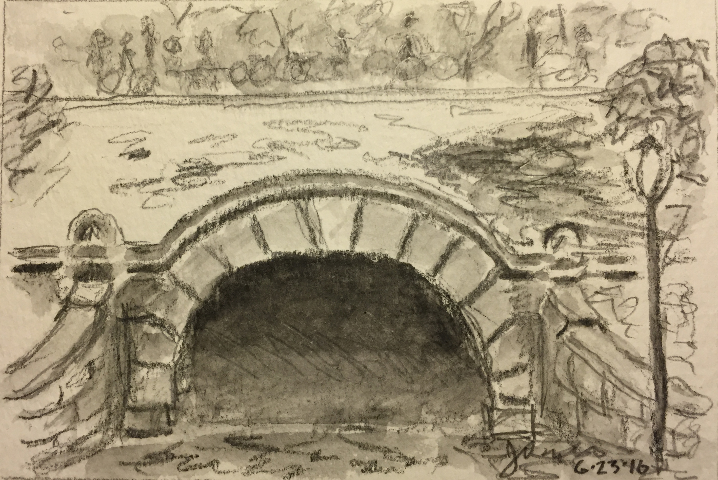 2908x1947 Grayscale Tunnel Brotherly Love - Tunnel Sketch