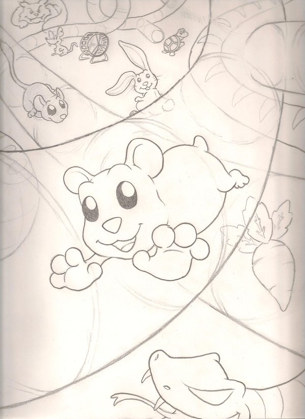 600x825 Hamster Tunnel Sketch By Mattdog1000000 - Tunnel Sketch