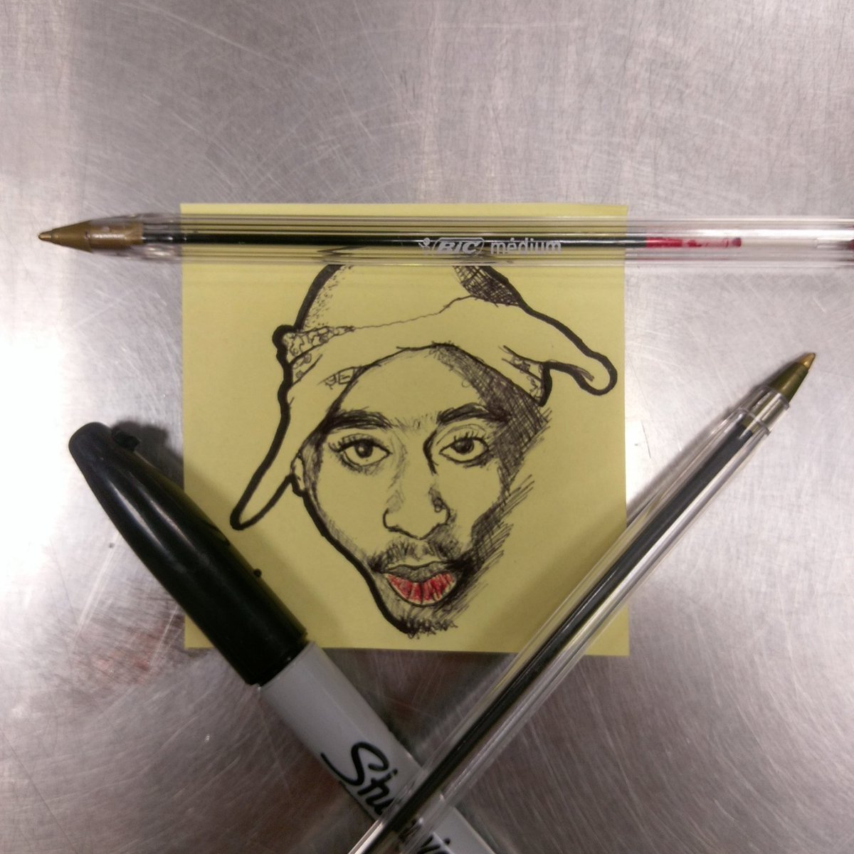 1200x1200 Sean Leonard Art On Twitter A Very Quick Pen Sketch Of @tupac - Tupac Shakur Sketch
