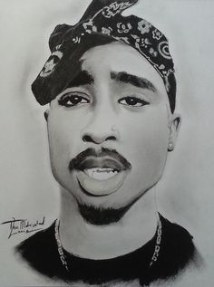 236x317 Tupac Shakur Art Drawing Sketch Portrait Painting Black Art - Tupac Shakur Sketch