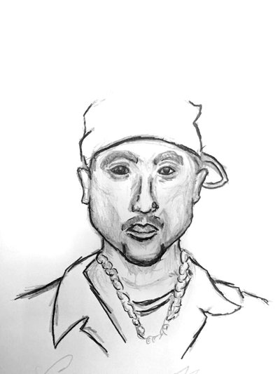 400x533 Tupac Shakur Sketch By Novasketchking - Tupac Shakur Sketch
