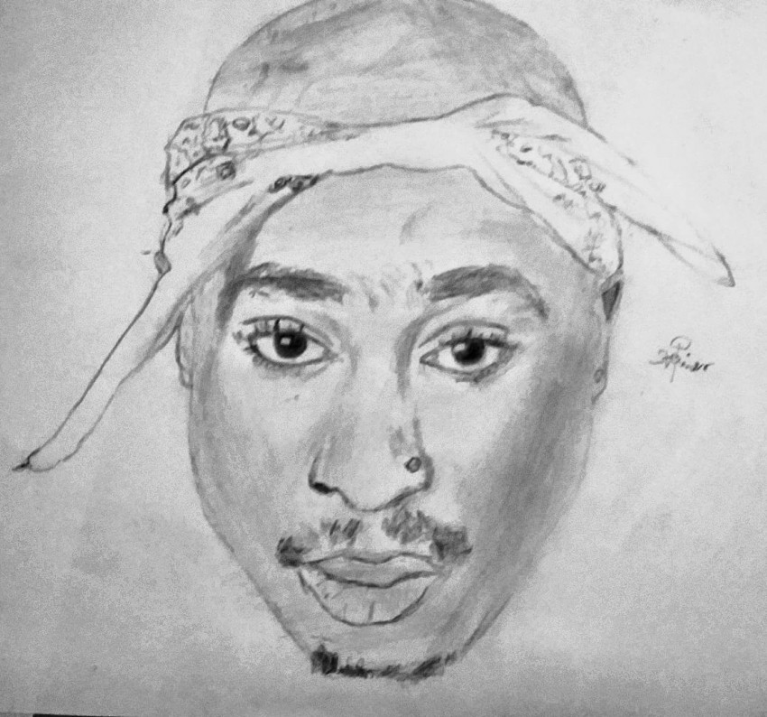 Tupac Shakur Sketch at PaintingValley.com | Explore collection of Tupac ...