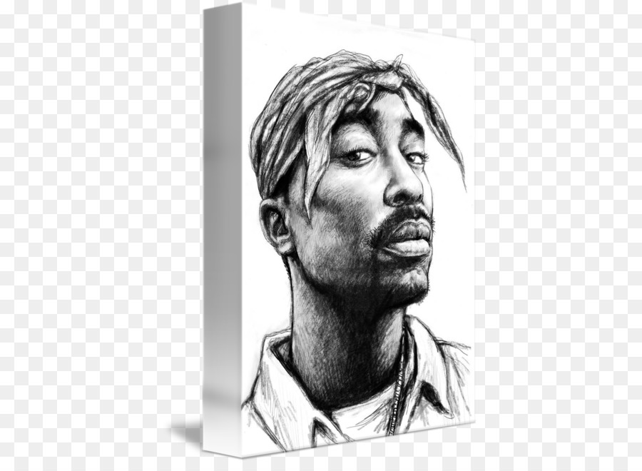 900x660 Drawing Art Canvas Print Rapper Sketch - Tupac Shakur Sketch
