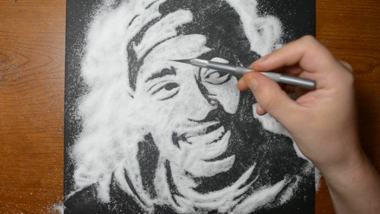 1280x720 Drawing Tupac Shakur In Sugar - Tupac Shakur Sketch