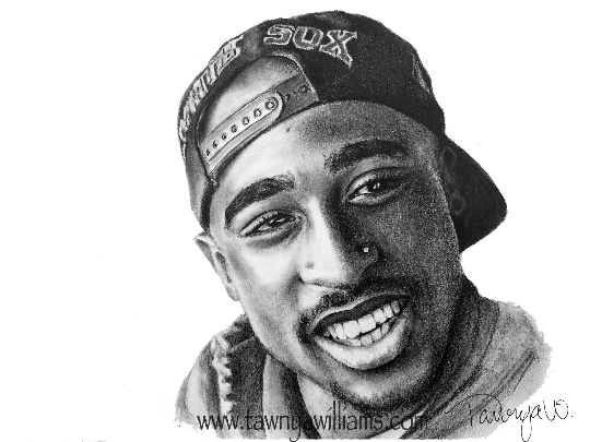 540x405 Tupac Original Print - Tupac Sketch