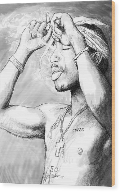 387x618 Tupac Shakur Art Drawing Sketch Portrait Painting By Kim Wang - Tupac Sketch