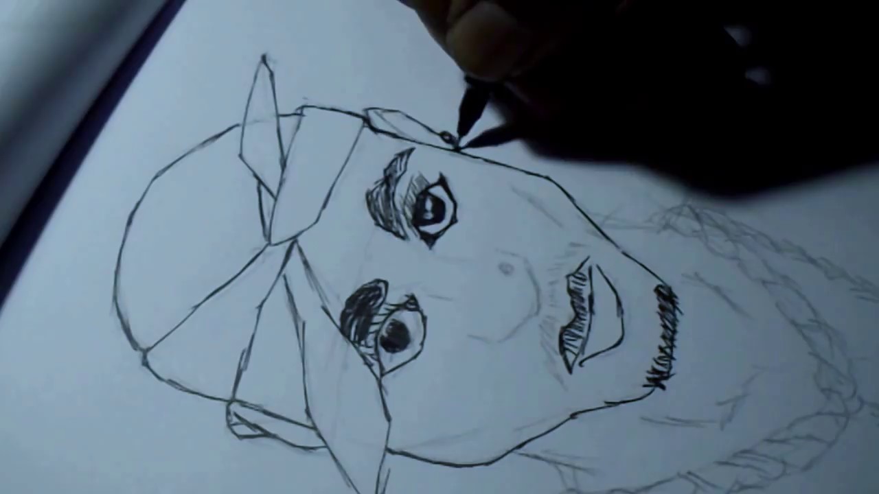 1280x720 Simple Tupac Sketch (Speed Drawing) - Tupac Sketch